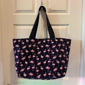 EUC Vera Bradley Flamingo Quilted Tote Bag
